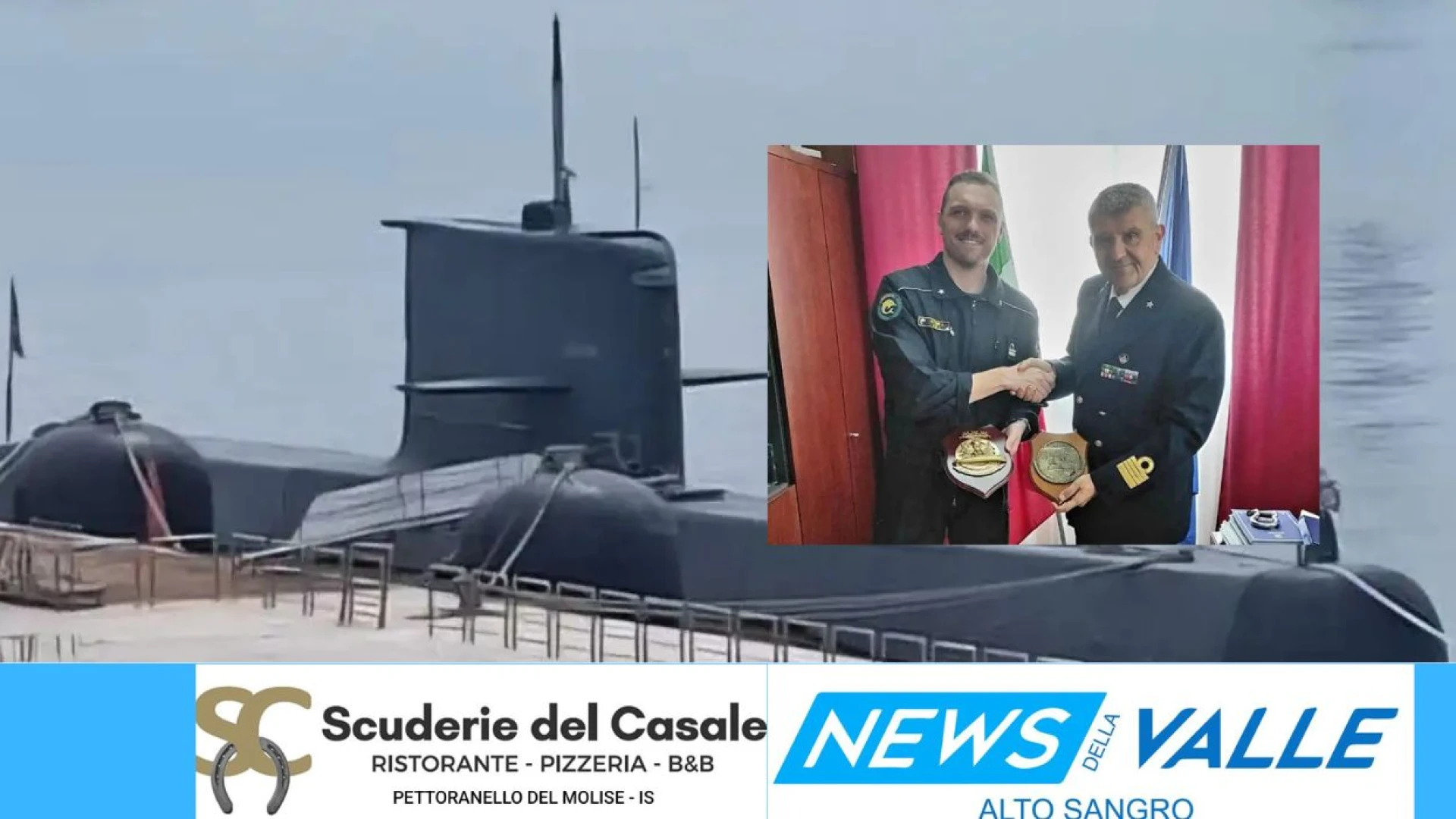 Giovane molisano al comando di un sommergibile. Si tratta di Andrea Fattore di Cerro al Volturno. L'imbarcazione ha fatto sosta a Trapani nell'ambito dell'esercitazione "Mare Aperto".